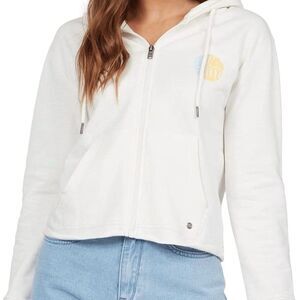 Roxy Kinda Salty Fleece 90's Y2K Full-Zip Hoodie Junior Size XL